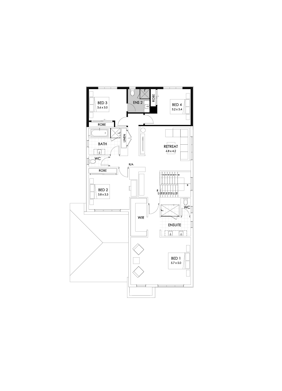 39 First Floor Floorplan (Additional ensuite)