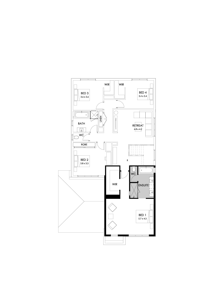 39 First Floor Floorplan (Bath to ensuite)