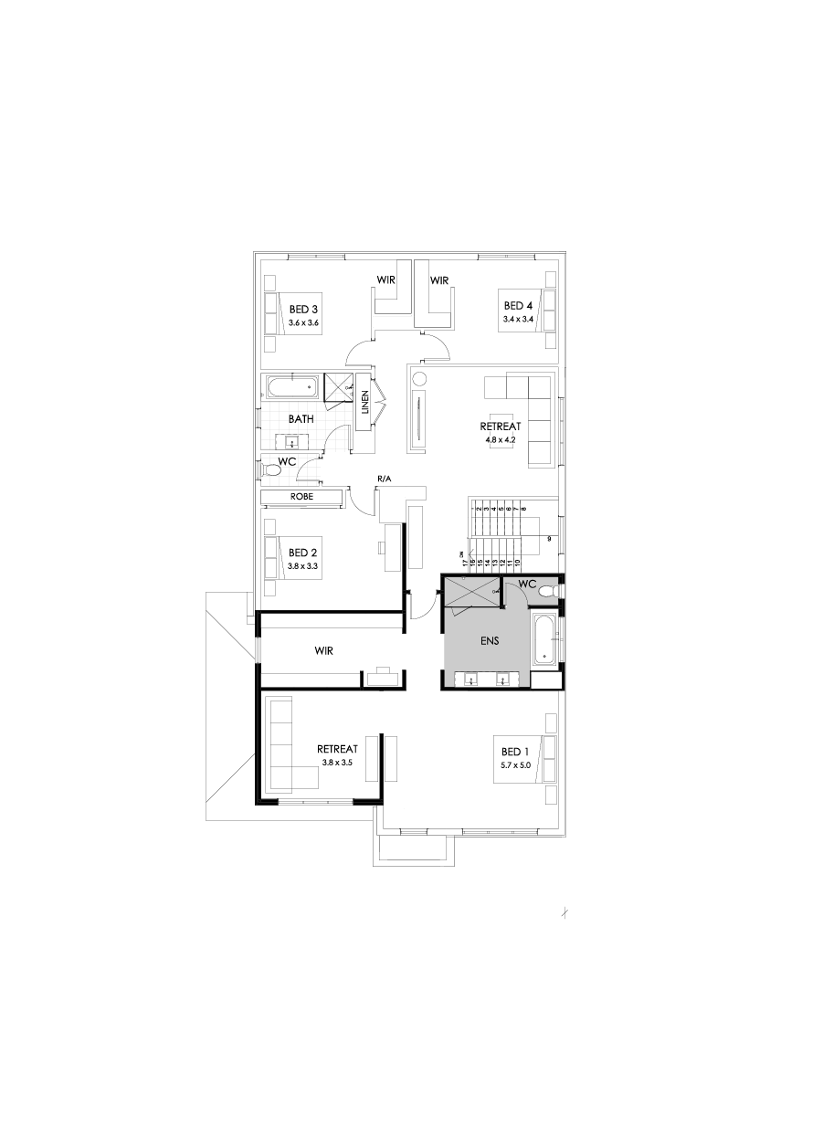 39 First Floor Floorplan (Build over garage)