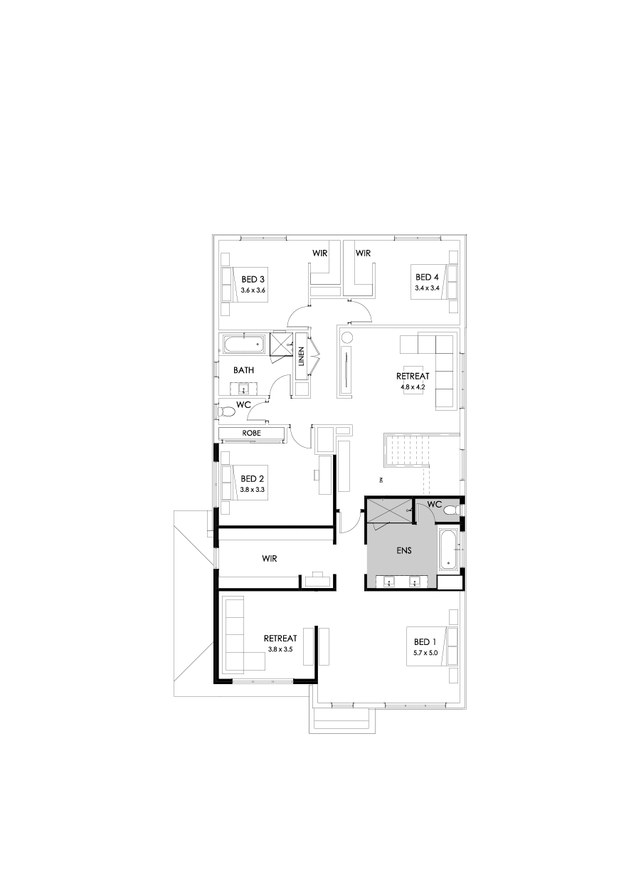 39 First Floor Floorplan (Build over garage)