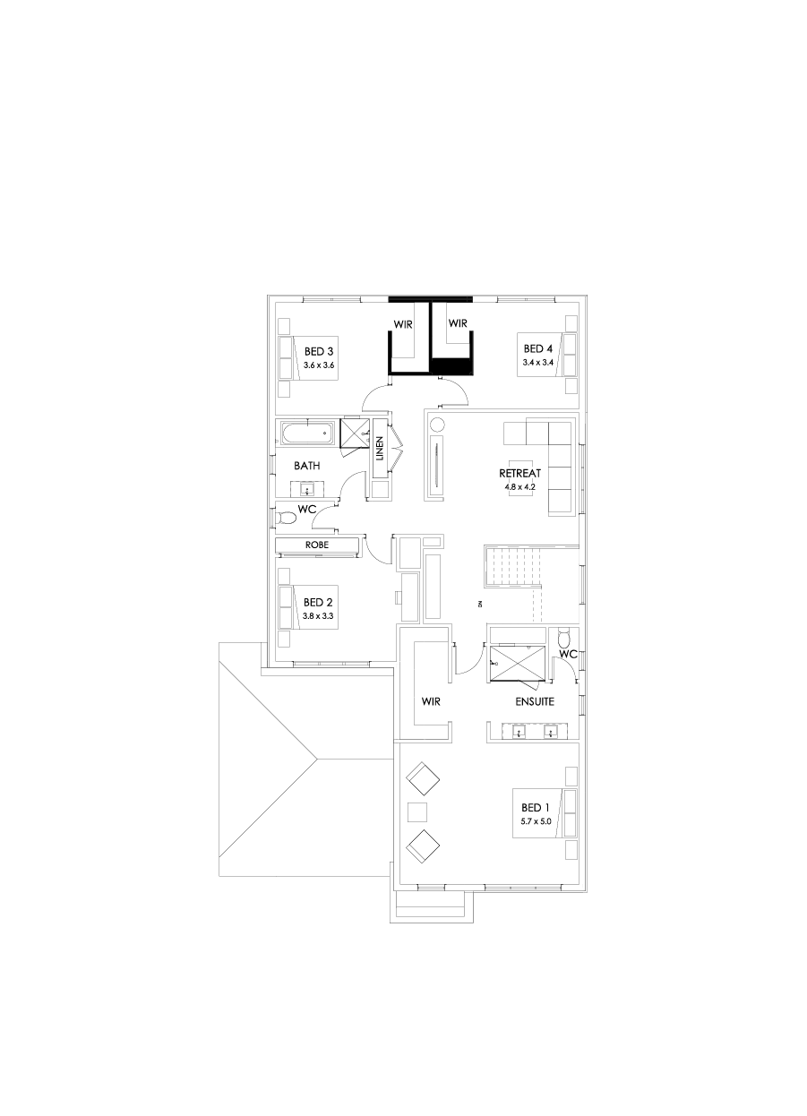 39 First Floor Floorplan (Rear flip)