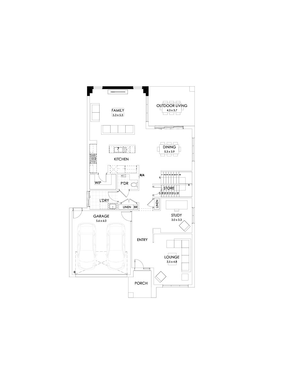 39 Ground Floor Floorplan (Additional ensuite)