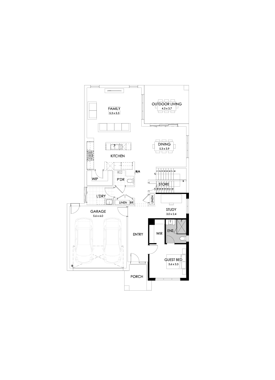 39 Ground Floor Floorplan (Guest bedroom)