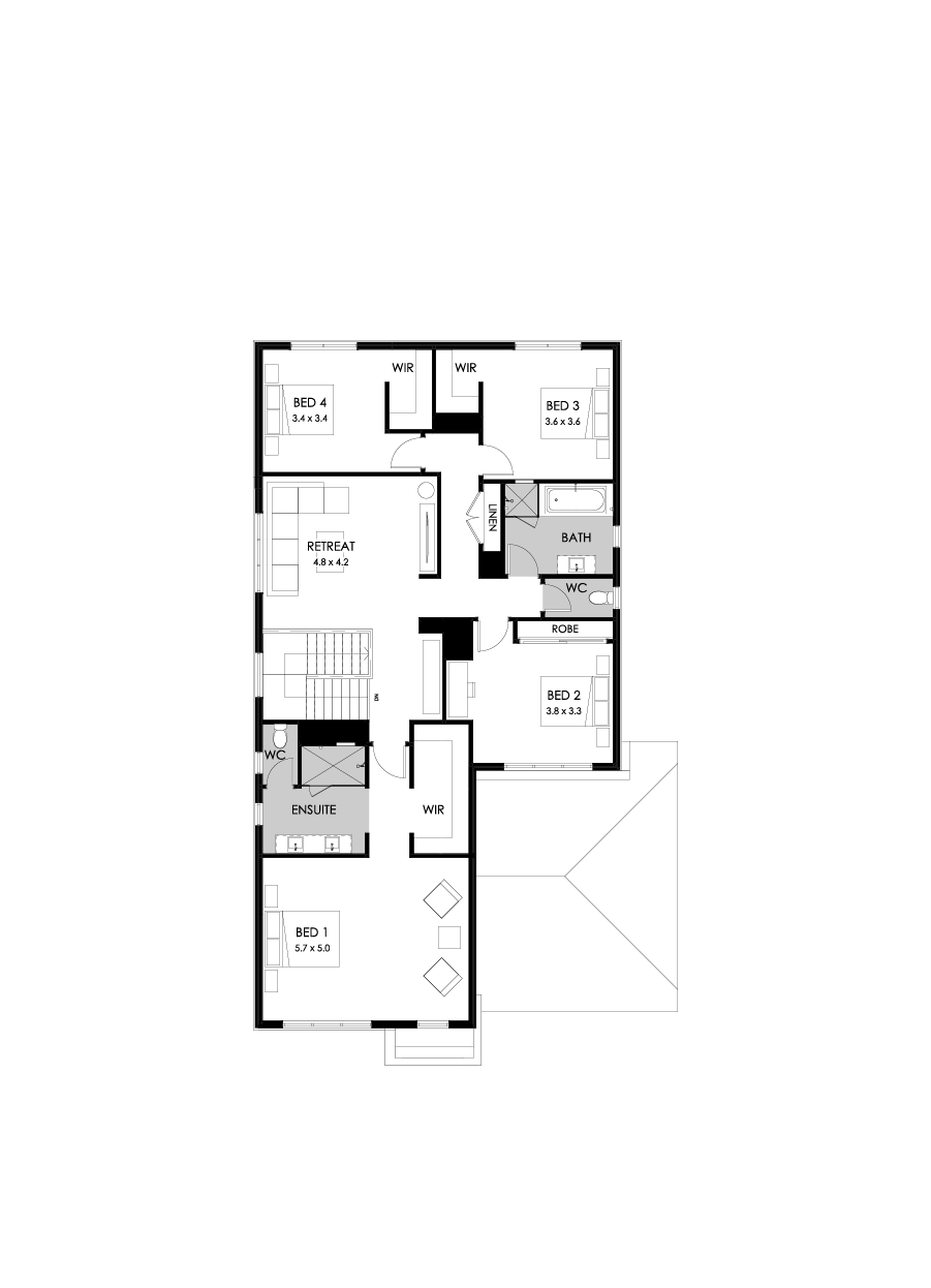 39 First Floor Floorplan (Standard  - Flipped)