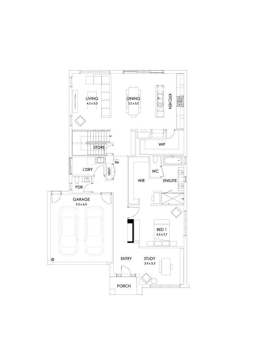 37 Ground Floor Floorplan (Guest bedroom)