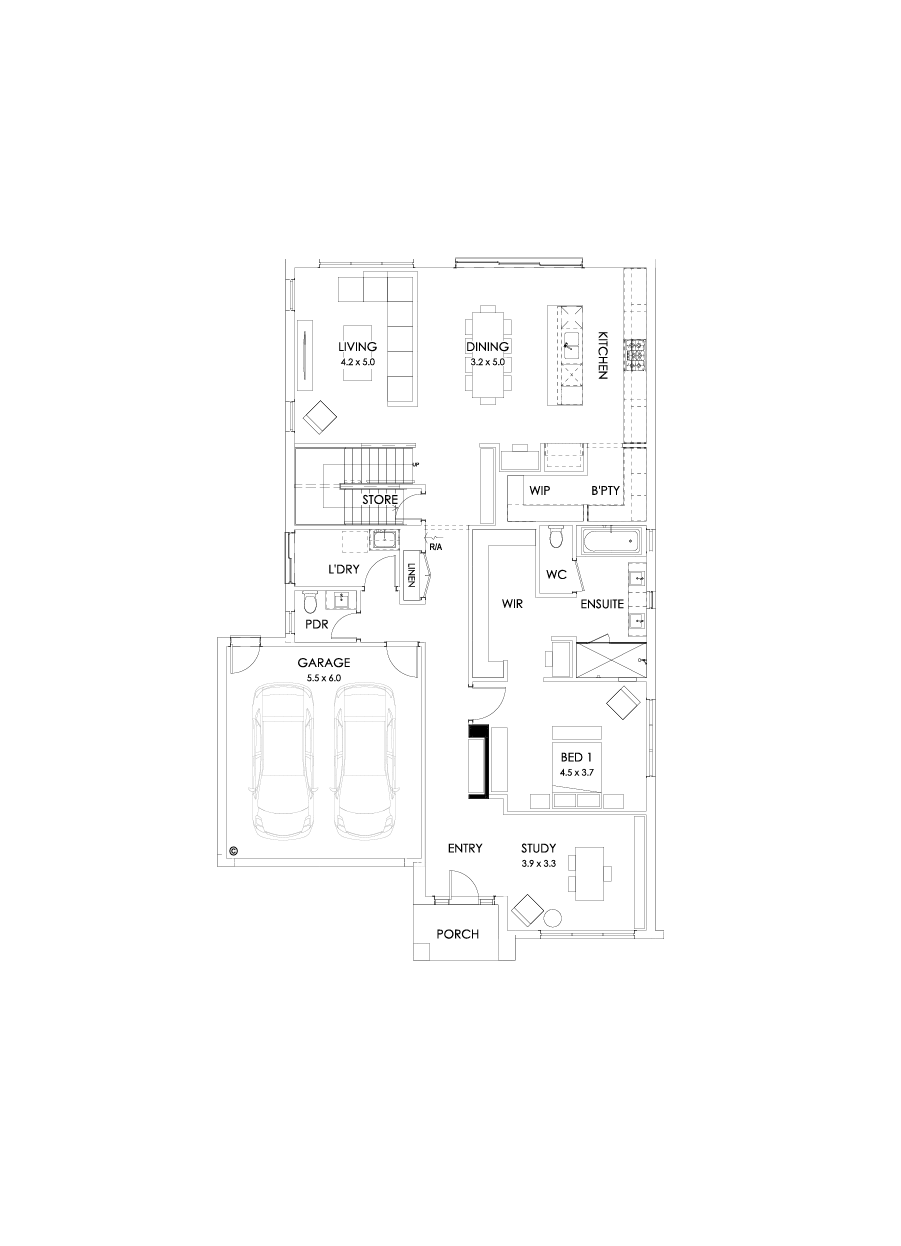 37 Ground Floor Floorplan (Guest bedroom)