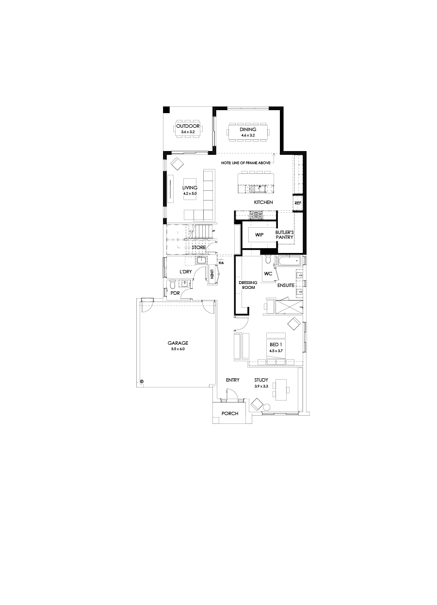 37 Ground Floor Floorplan (Larger kitchen and dining)