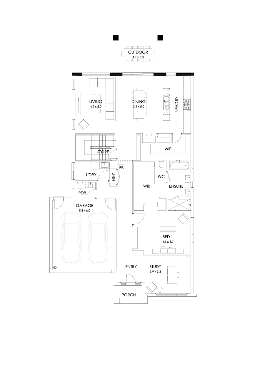 37 Ground Floor Floorplan (Outdoor living)
