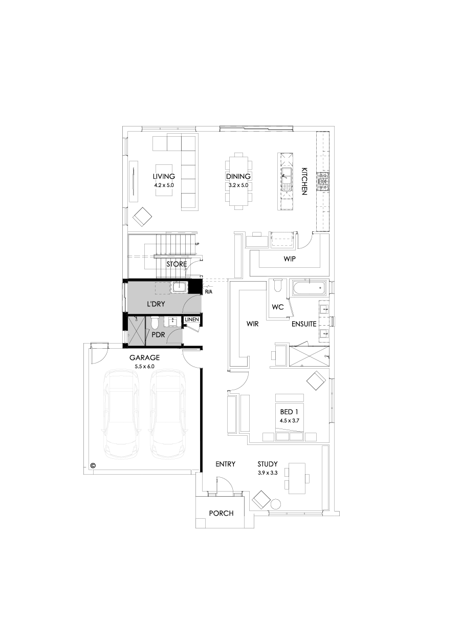 37 Ground Floor Floorplan (Shower to powder)
