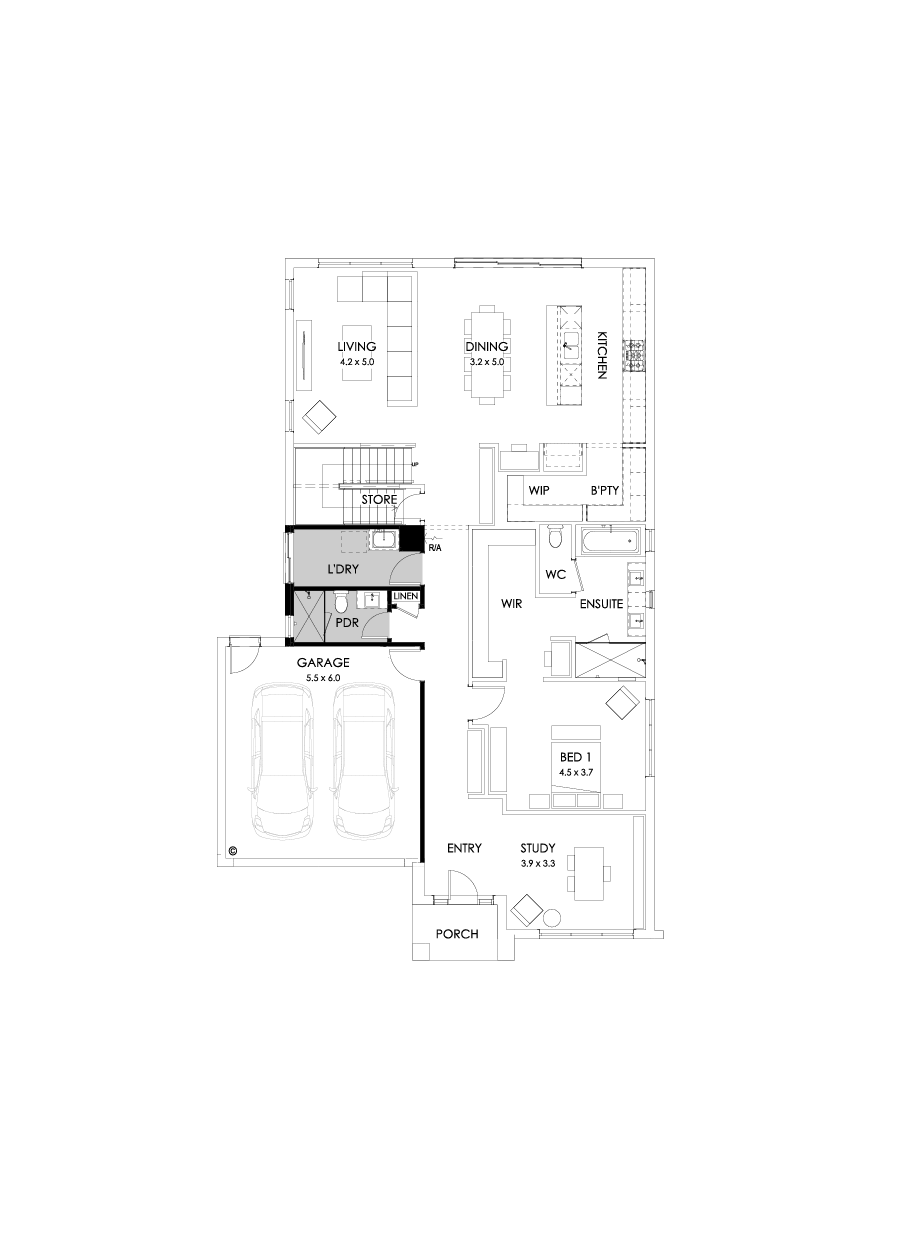 37 Ground Floor Floorplan (Shower to powder)
