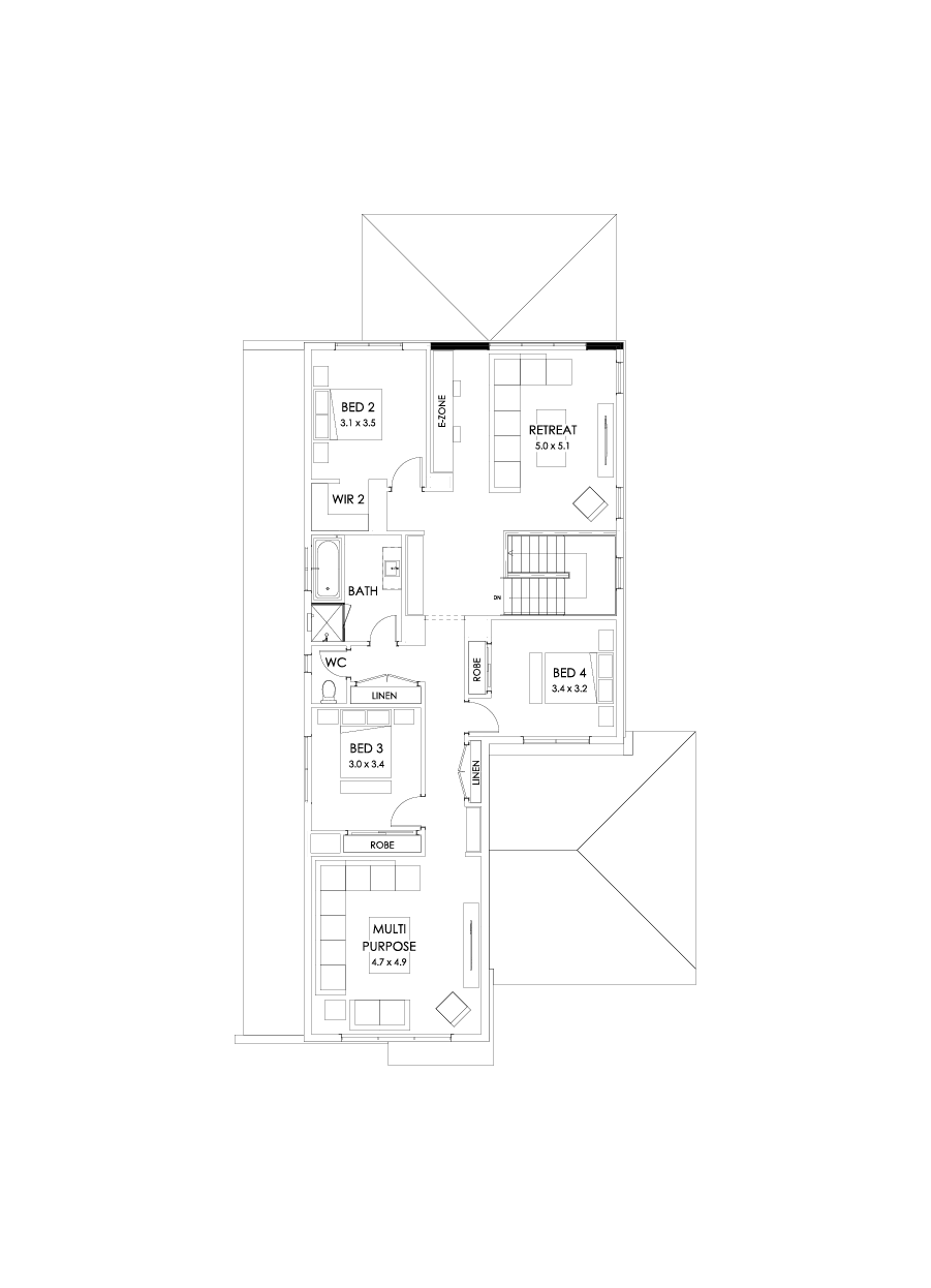 37 First Floor Floorplan (Alternate grand outdoor living - Flipped)