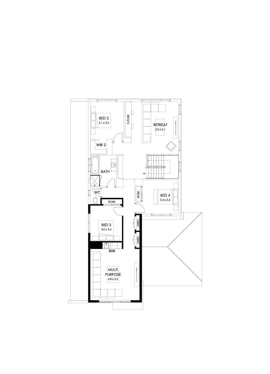 37 First Floor Floorplan (Bar - Flipped)