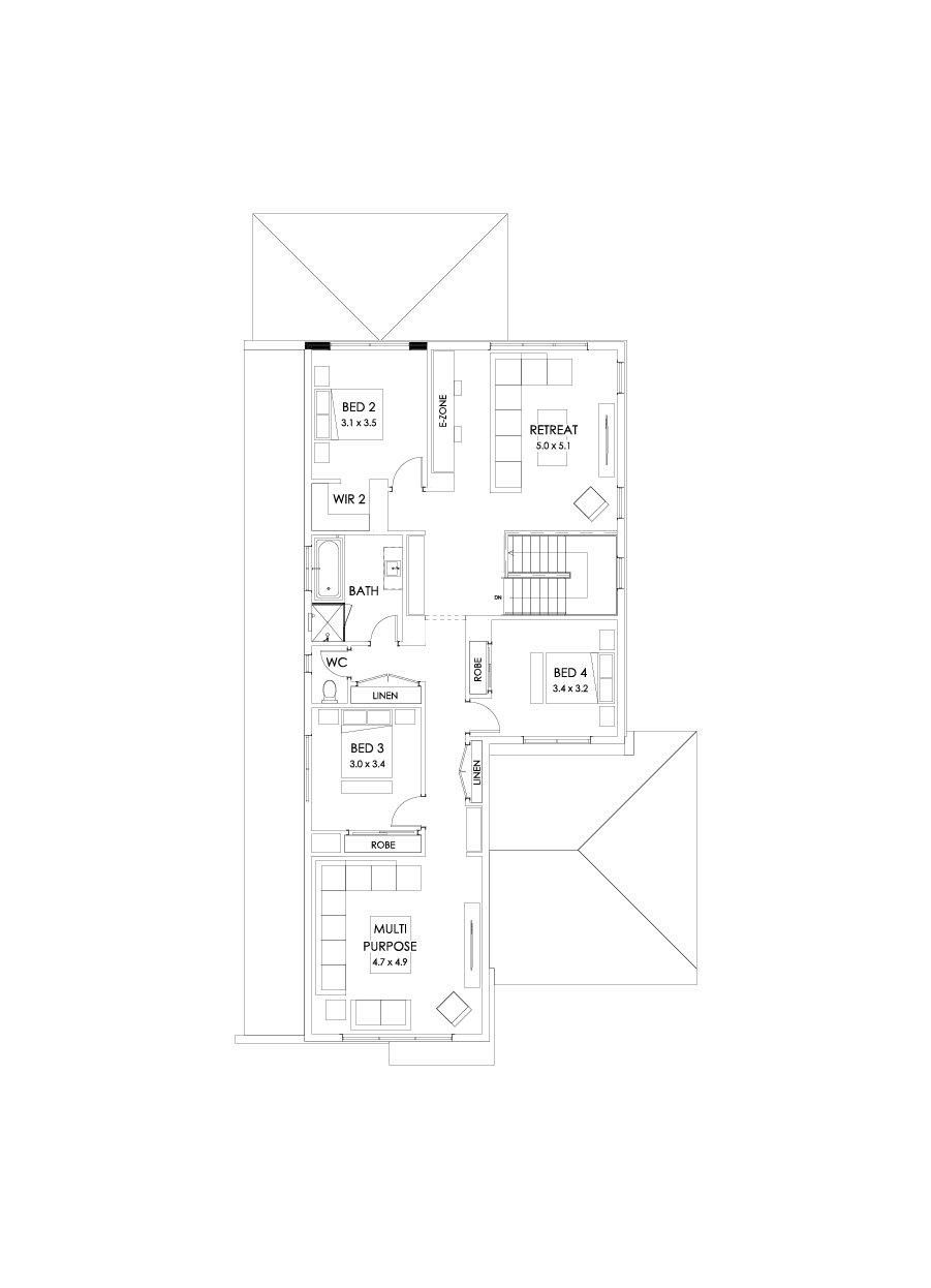 37 First Floor Floorplan (Grand outdoor living - Flipped)