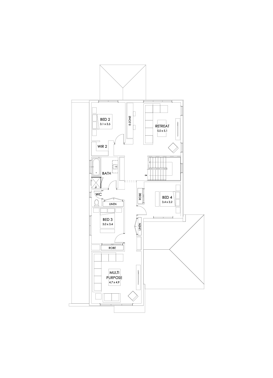 37 First Floor Floorplan (Outdoor living - Flipped)