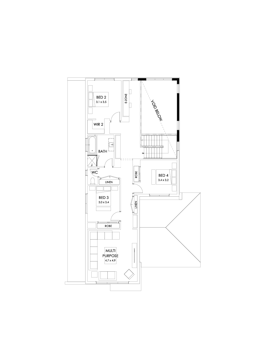37 First Floor Floorplan (Void - Flipped)