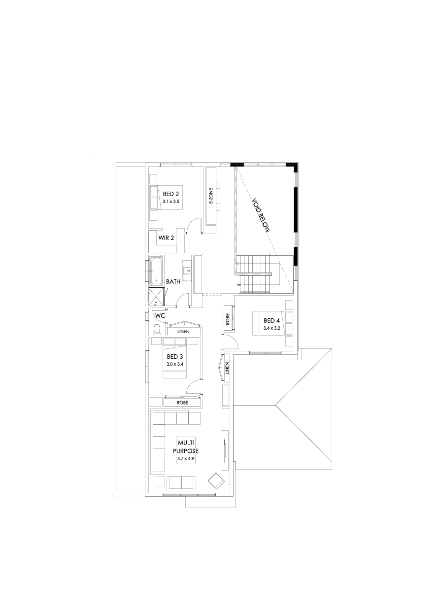 37 First Floor Floorplan (Void - Flipped)