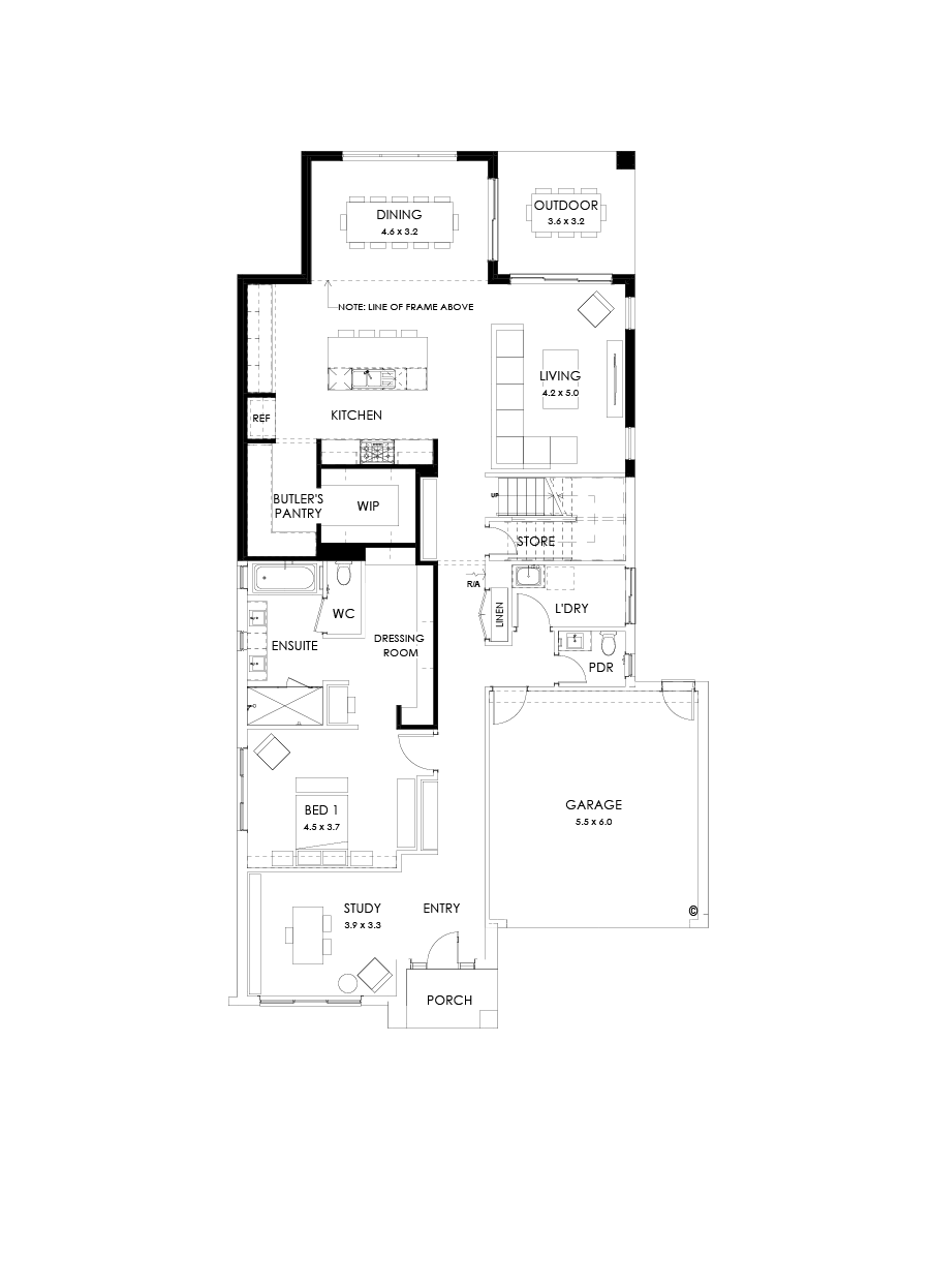 37 Ground Floor Floorplan (Larger kitchen and dining - Flipped)
