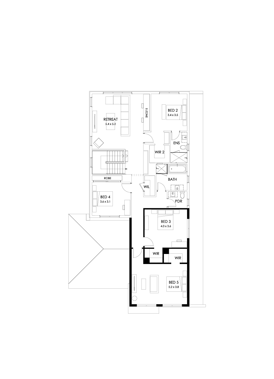 40 First Floor Floorplan (5th bedroom)