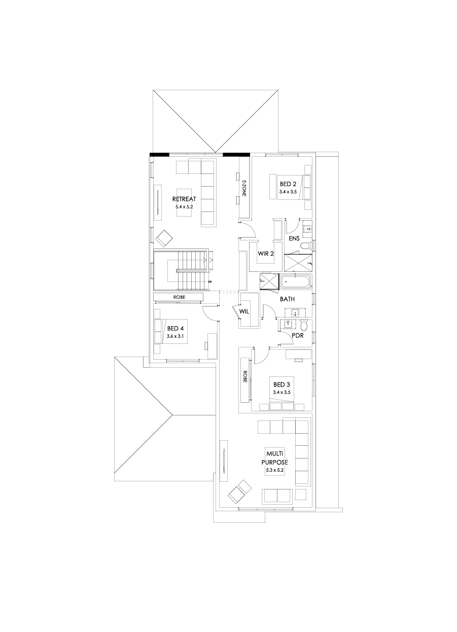 40 First Floor Floorplan (Alternate grand outdoor living)