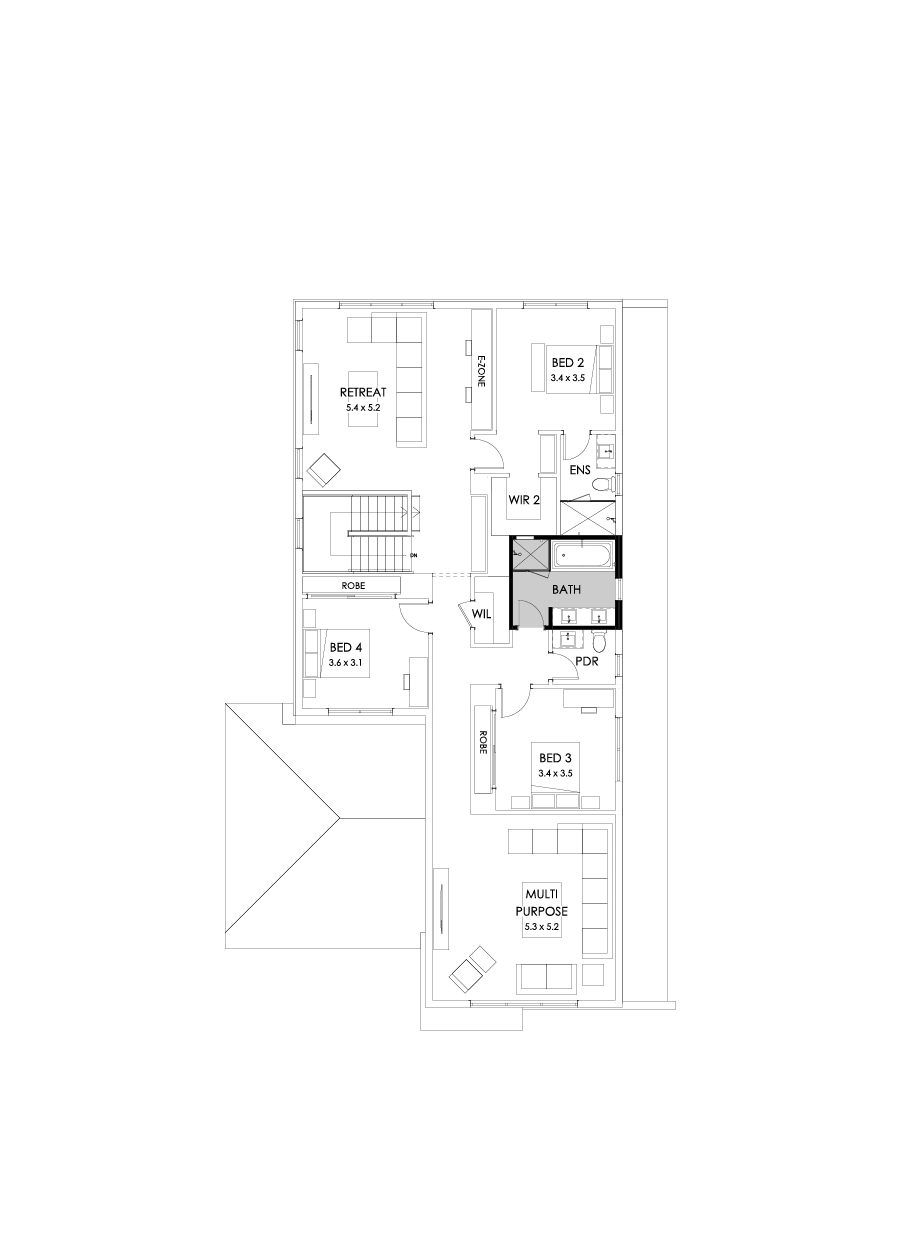 40 First Floor Floorplan (Bathroom upgrade)