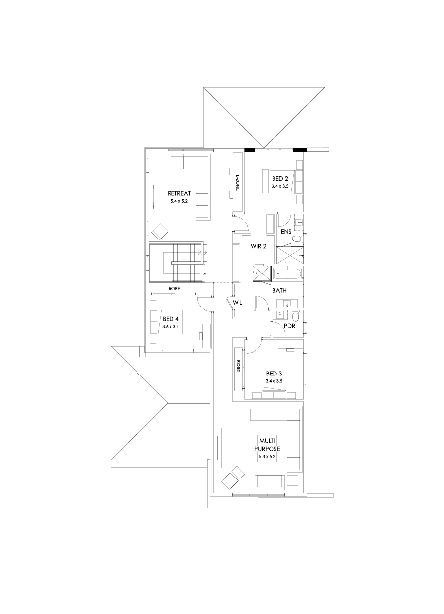 40 First Floor Floorplan (Grand outdoor living)