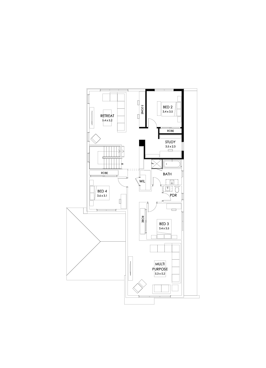 40 First Floor Floorplan (No minor ensuite)