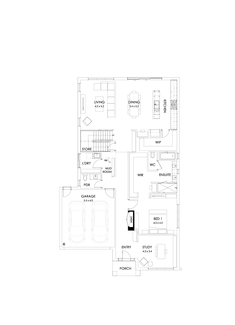 40 Ground Floor Floorplan (Bar)