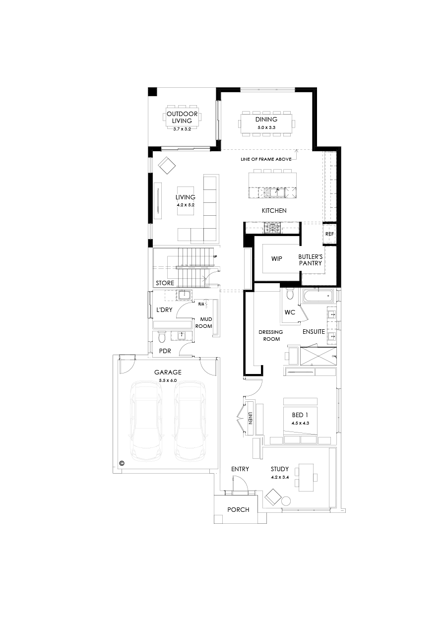 40 Ground Floor Floorplan (Larger kitchen and dining)