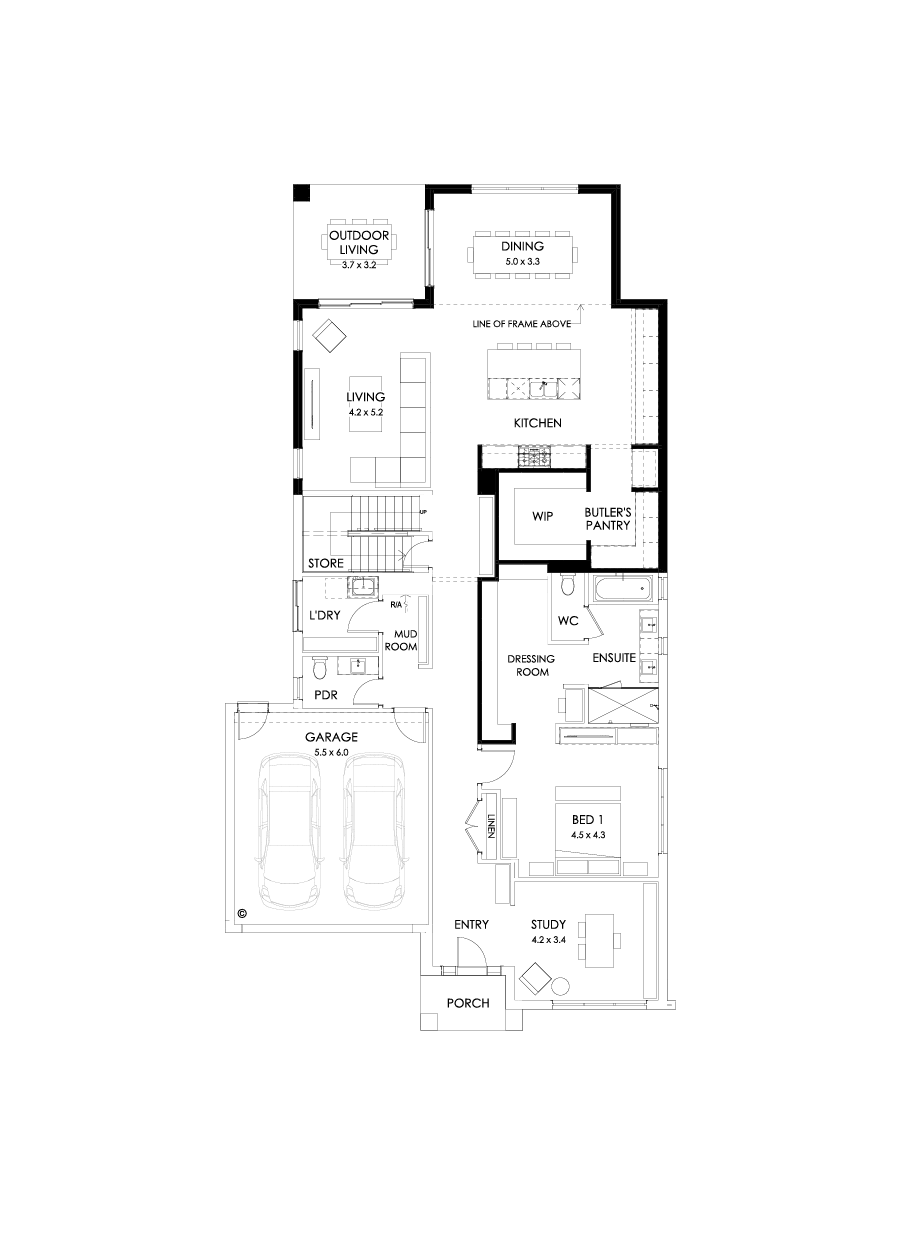 40 Ground Floor Floorplan (Larger kitchen and dining)