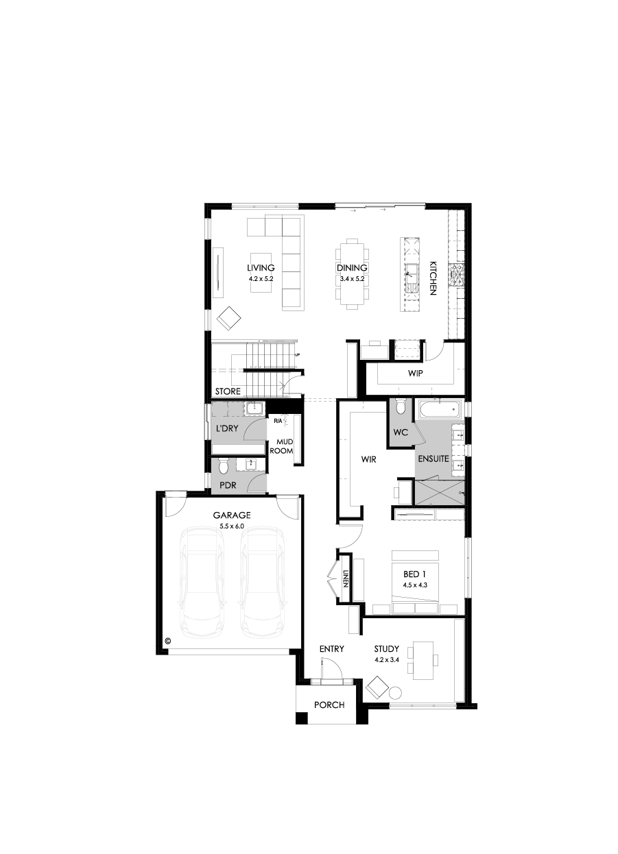 40 Ground Floor Floorplan (Standard )