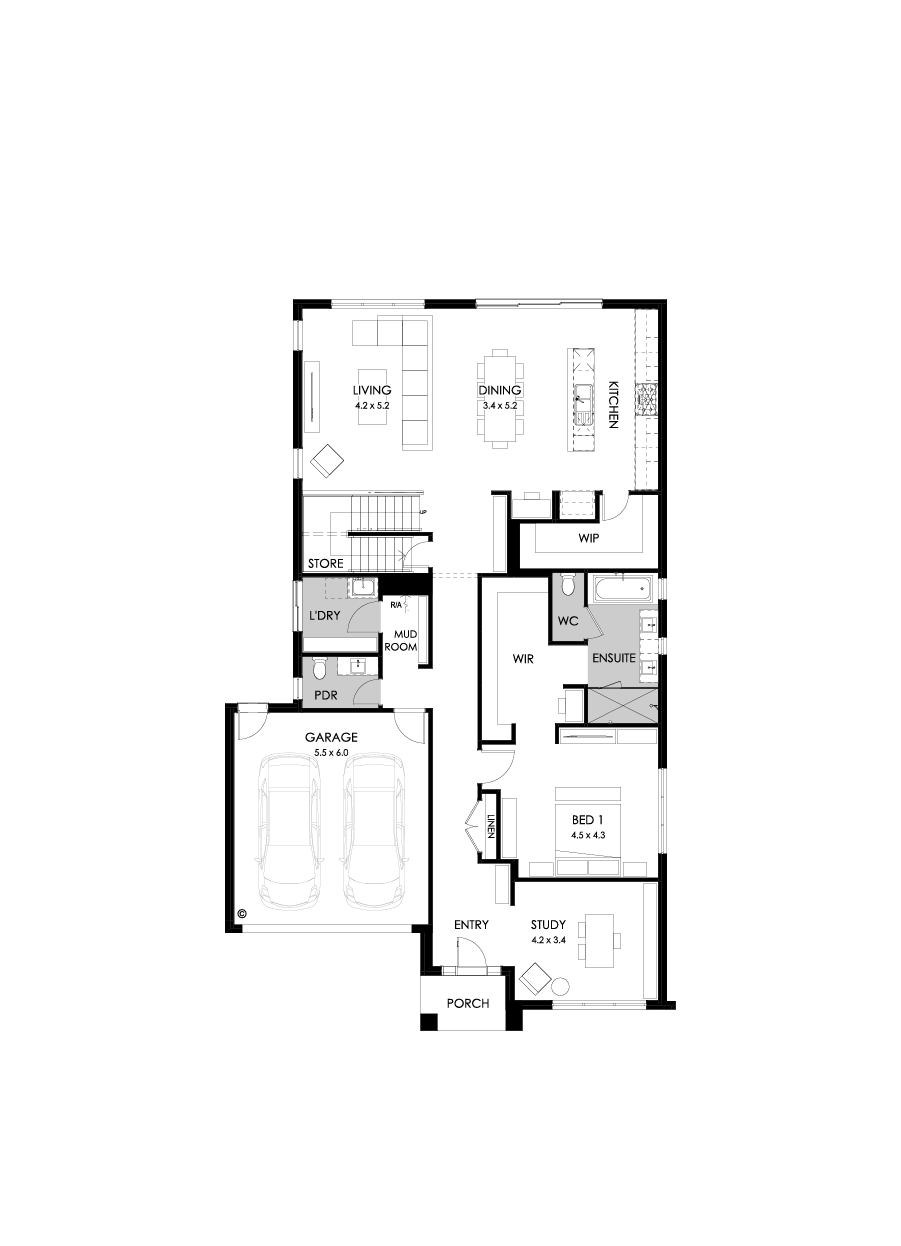 40 Ground Floor Floorplan (Standard )