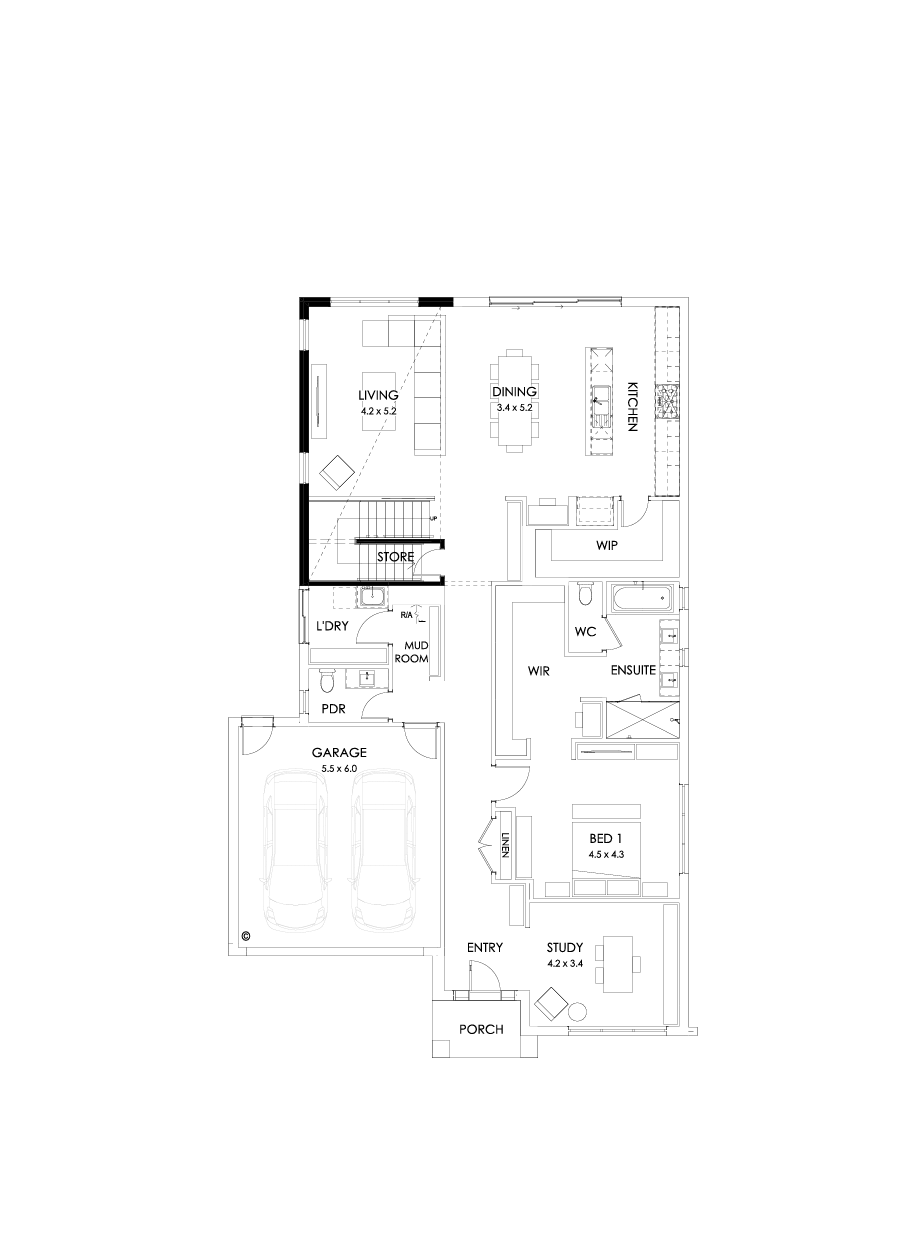 40 Ground Floor Floorplan (Void)