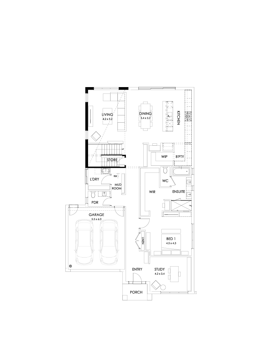 40 Ground Floor Floorplan (Void)