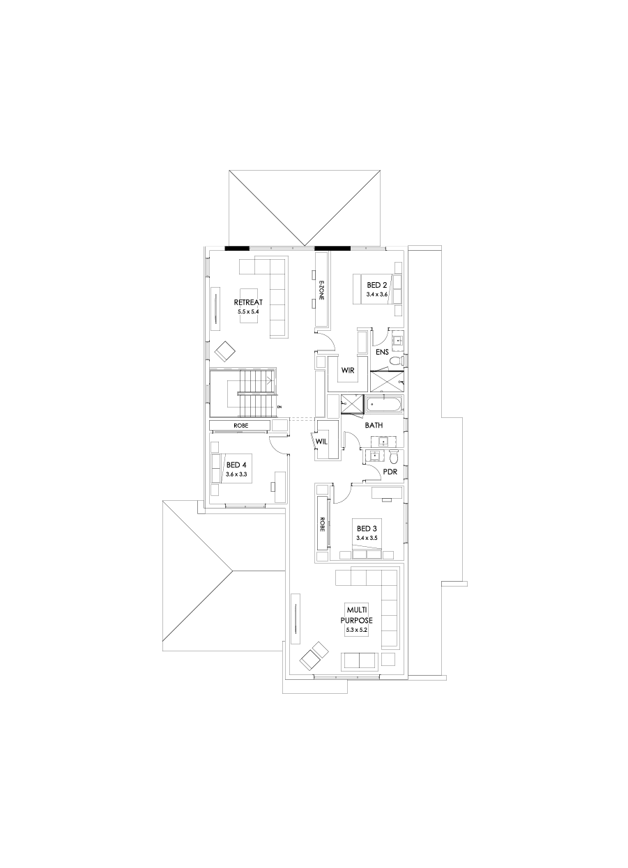 43 First Floor Floorplan (Alternate grand outdoor living)