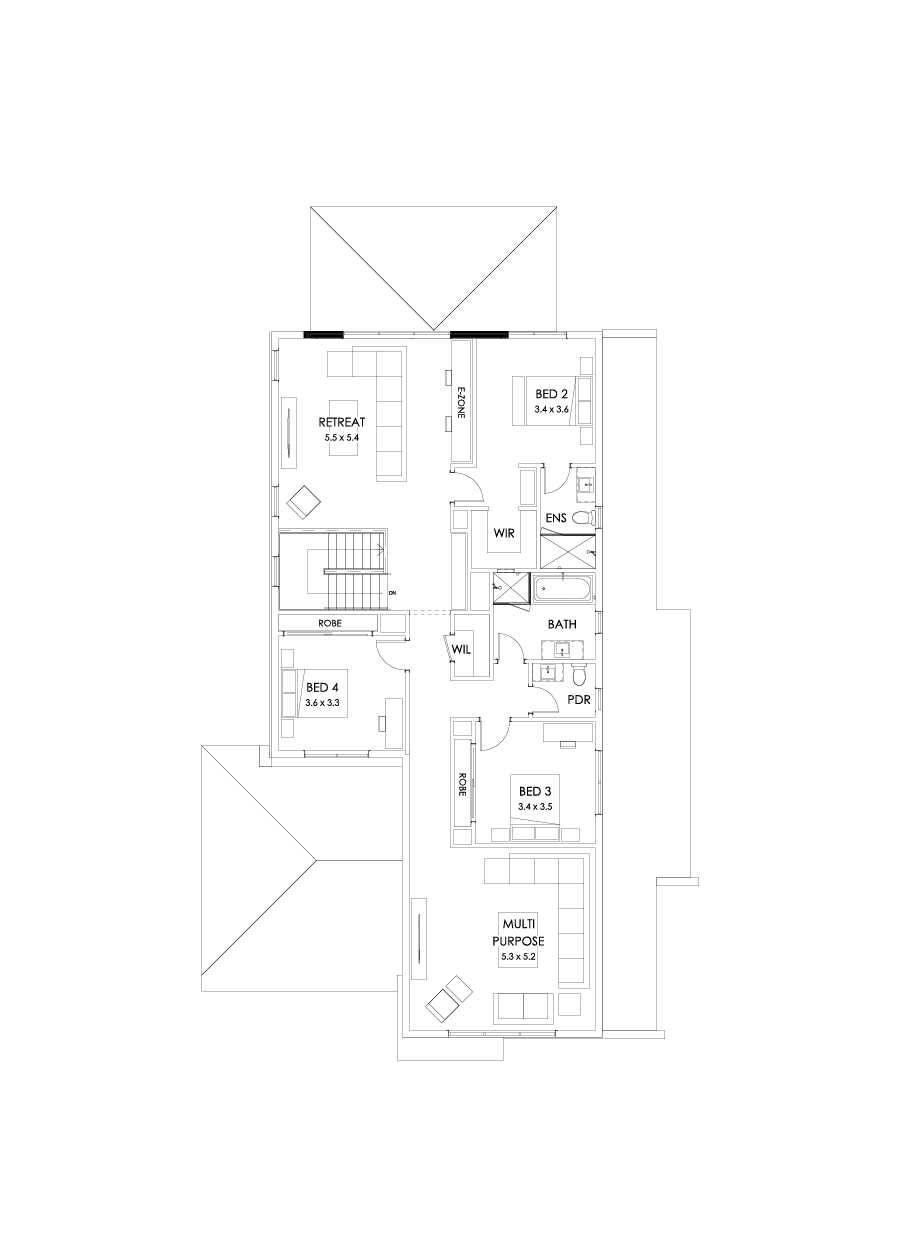 43 First Floor Floorplan (Alternate grand outdoor living)