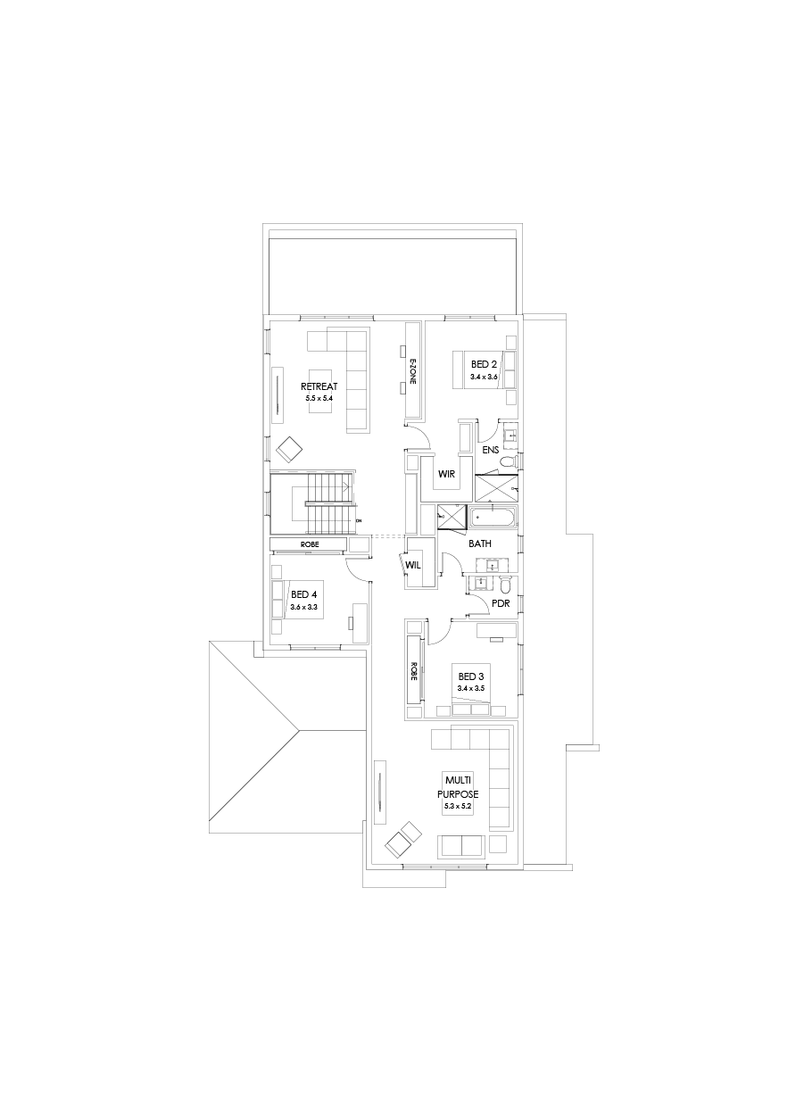 43 First Floor Floorplan (Larger kitchen and dining)