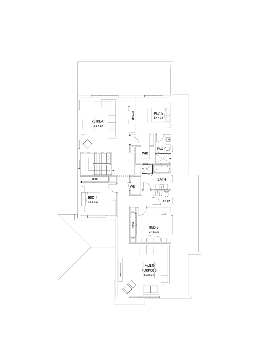 43 First Floor Floorplan (Larger kitchen and dining)