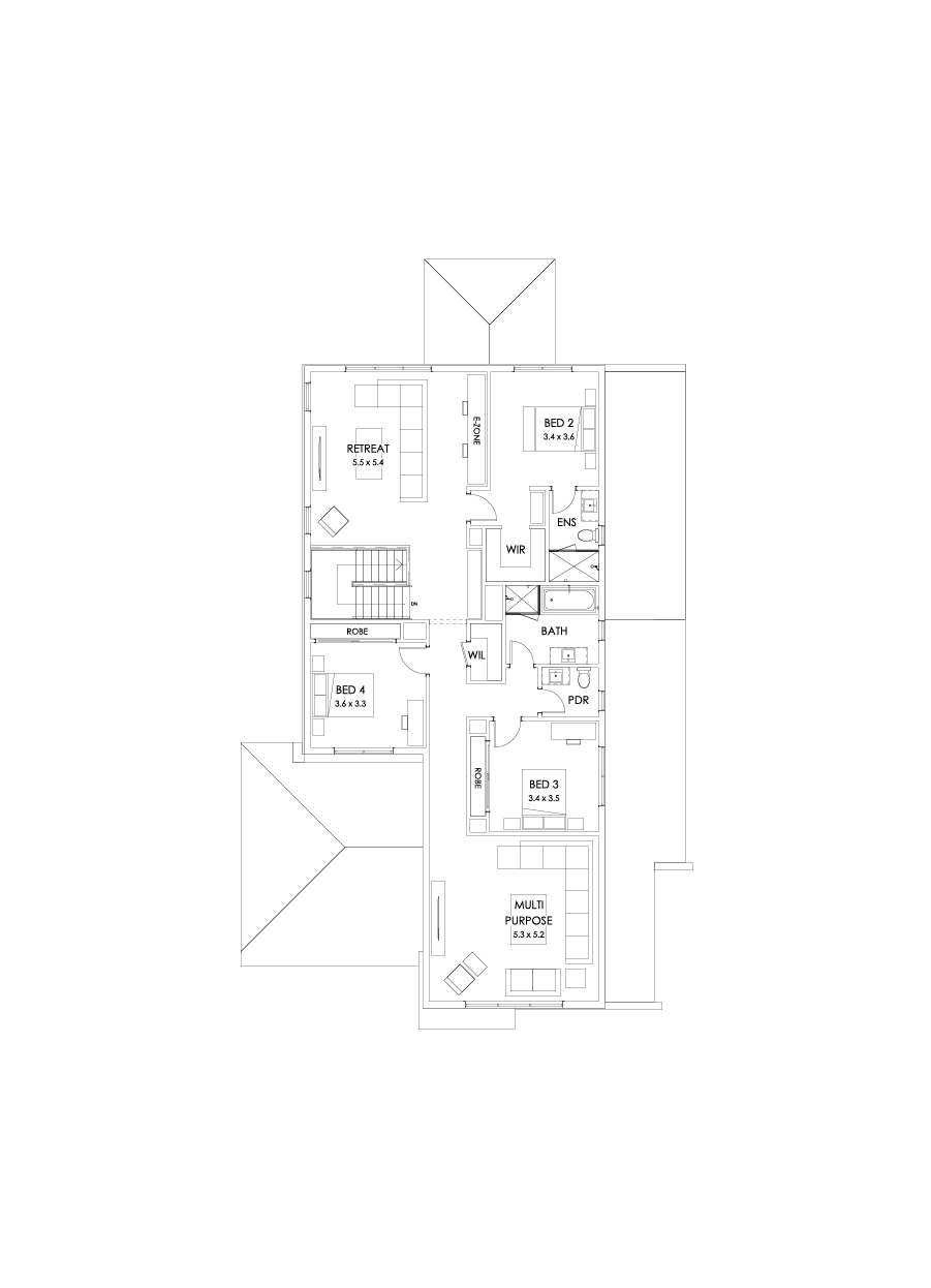 43 First Floor Floorplan (Larger kitchen)