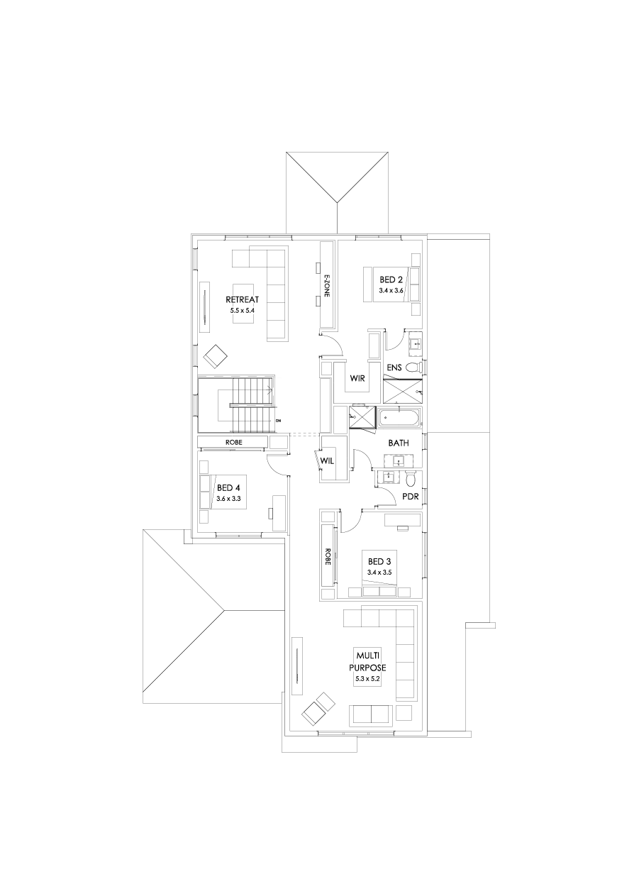 43 First Floor Floorplan (Larger kitchen)