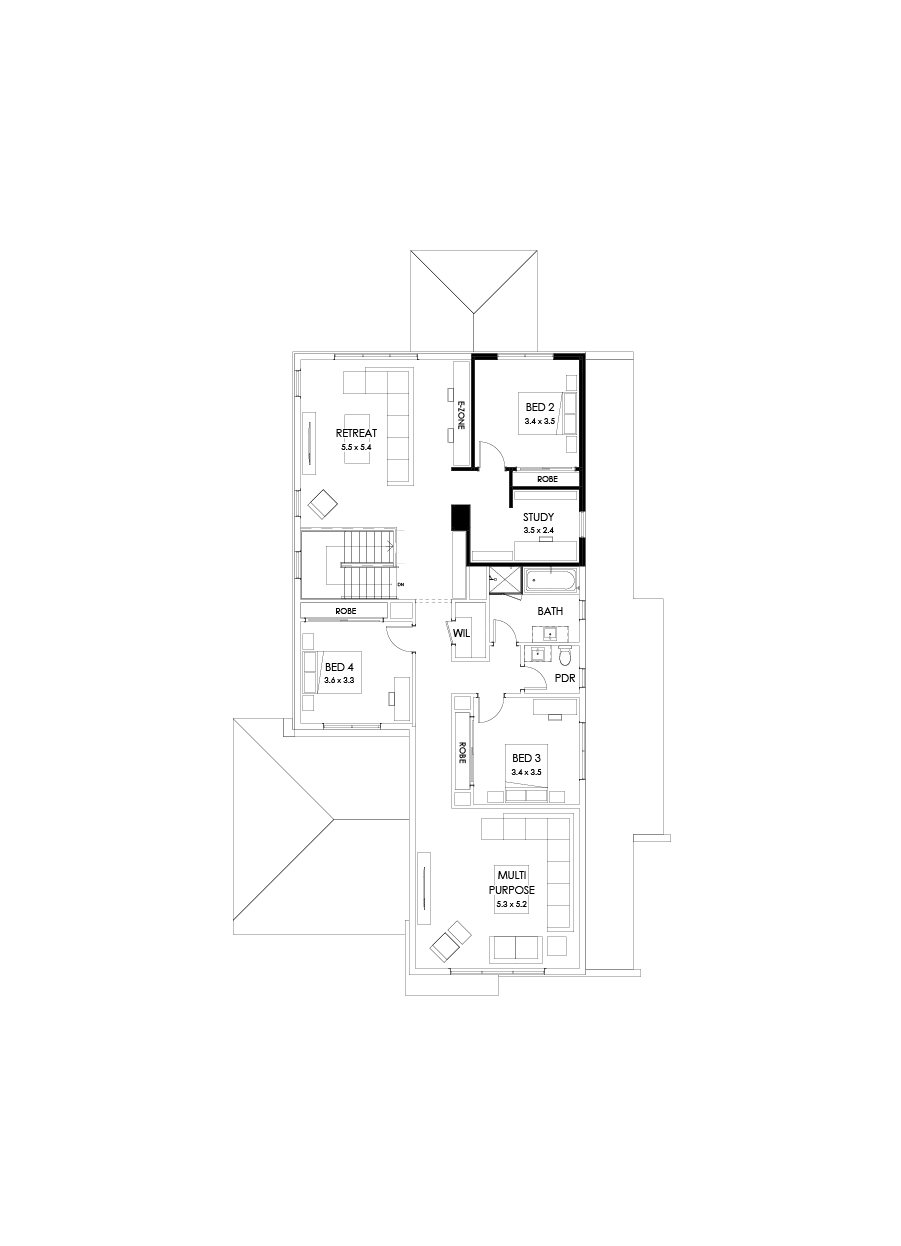 43 First Floor Floorplan (No minor ensuite)
