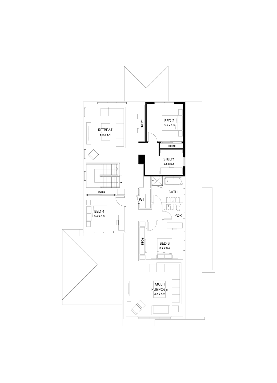 43 First Floor Floorplan (No minor ensuite)