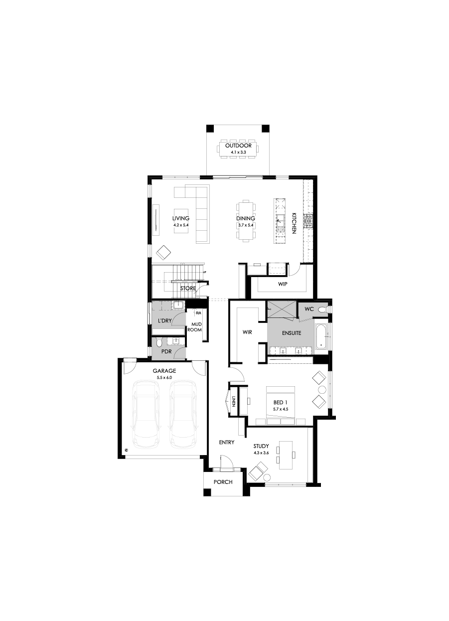 43 Ground Floor Floorplan (Standard)