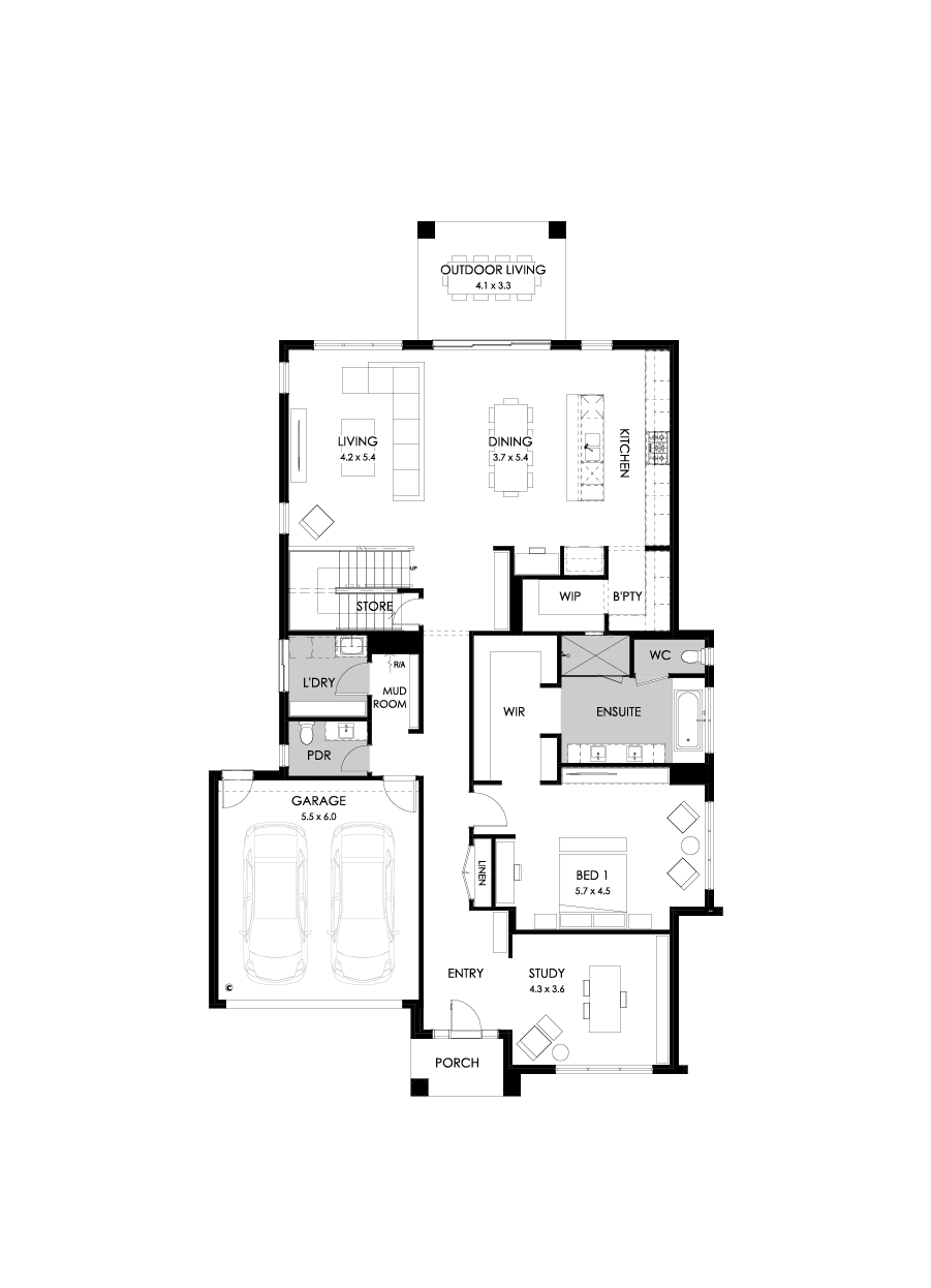 43 Ground Floor Floorplan (Standard)
