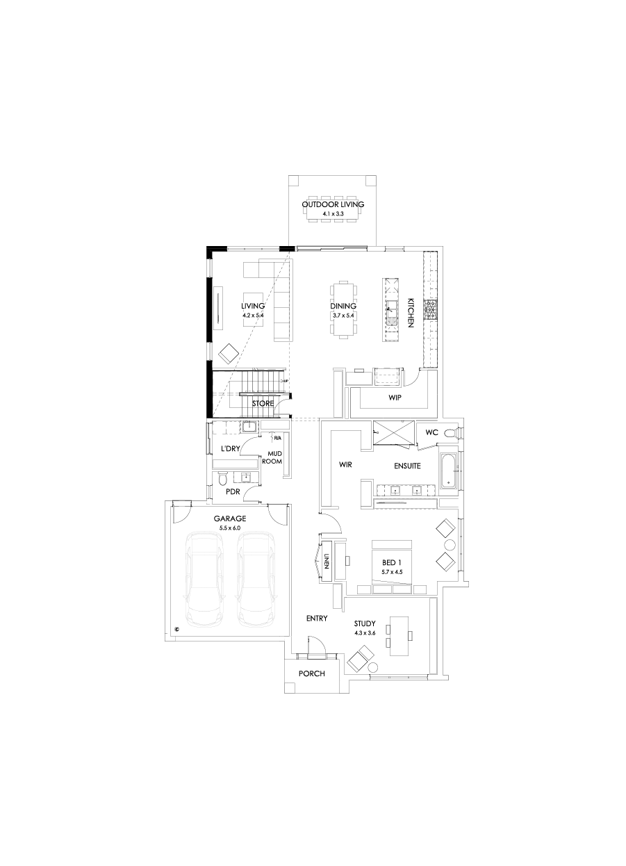 43 Ground Floor Floorplan (Void)