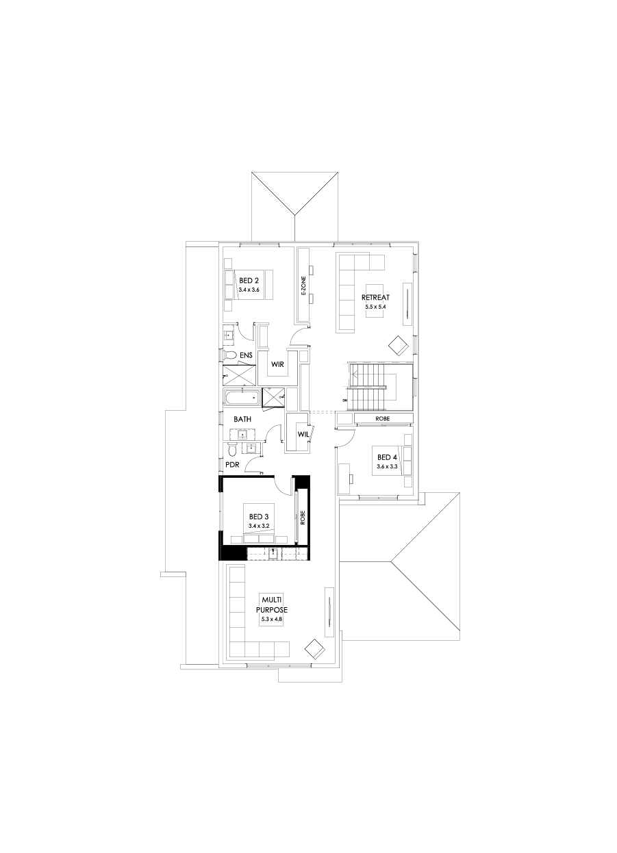 43 First Floor Floorplan (Bar - Flipped)