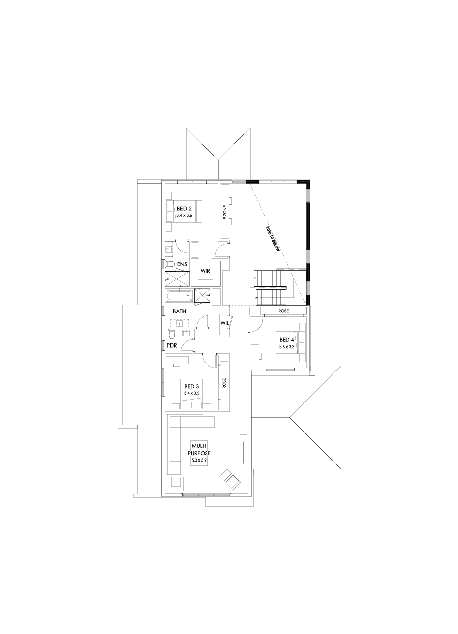 43 First Floor Floorplan (Void - Flipped)