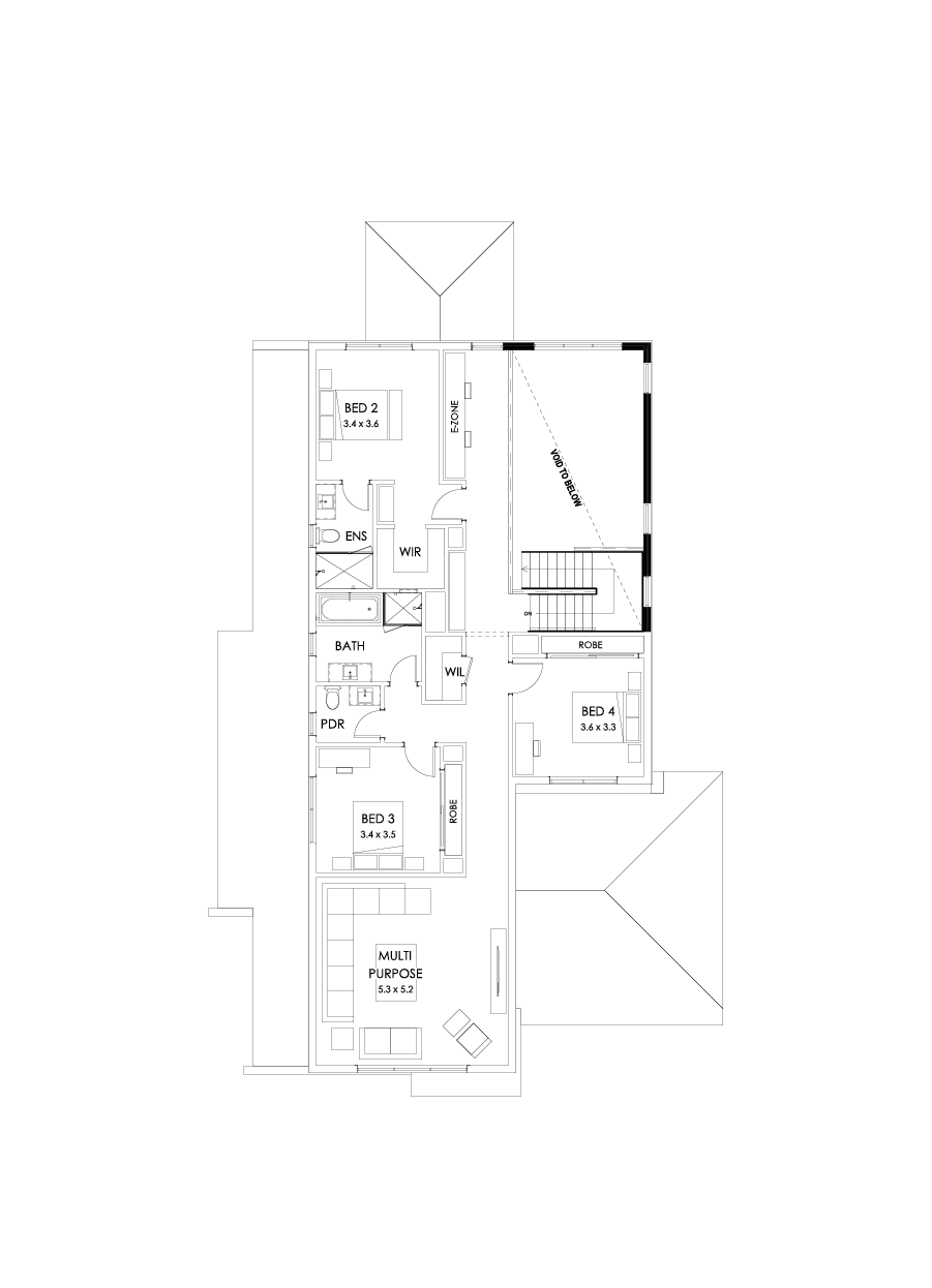 43 First Floor Floorplan (Void - Flipped)