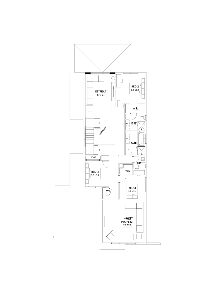 43B First Floor Floorplan (Alternate grand outdoor living)