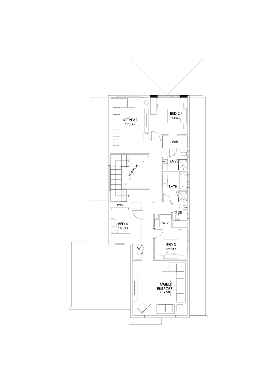 43B First Floor Floorplan (Alternative kitchen L shaped)