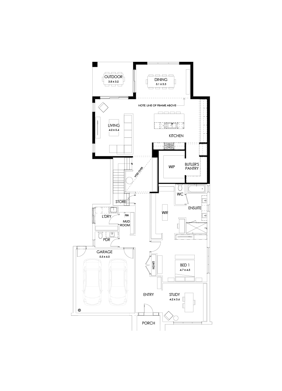 43B First Floor Floorplan (Larger kitchen and dining)